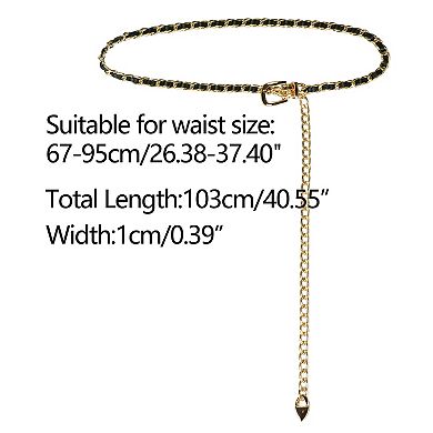 Women's Rhinestone Sparkle Chain Plus Size Waist Belt 26.38-37.40"