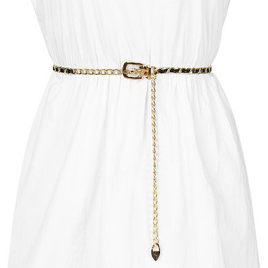 Women's Rhinestone Sparkle Chain Plus Size Waist Belt 26.38-37.40"