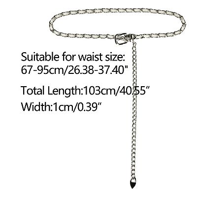 Women's Rhinestone Sparkle Chain Plus Size Waist Belt 26.38-37.40"