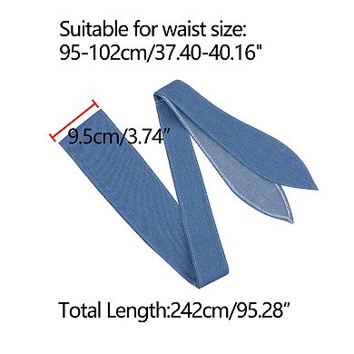 Women's Plus Size Obi Belts Bow Self-Tie Wrap Around Wide Sash Waistband Belt for Dresses