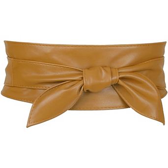 Women's Plus Size Obi Belts Bow Self-Tie Wrap Around Wide Sash Waistband Belt for Dresses