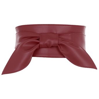 Women's Plus Size Obi Belts Bow Self-Tie Wrap Around Wide Sash Waistband Belt for Dresses