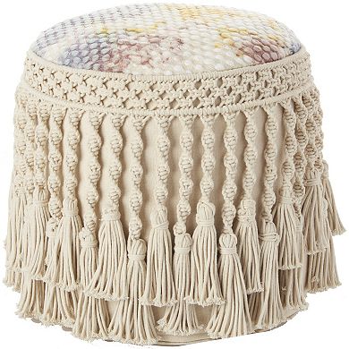 Mina Victory Life Styles Hand Stitched Tie-dye Indoor Pouf