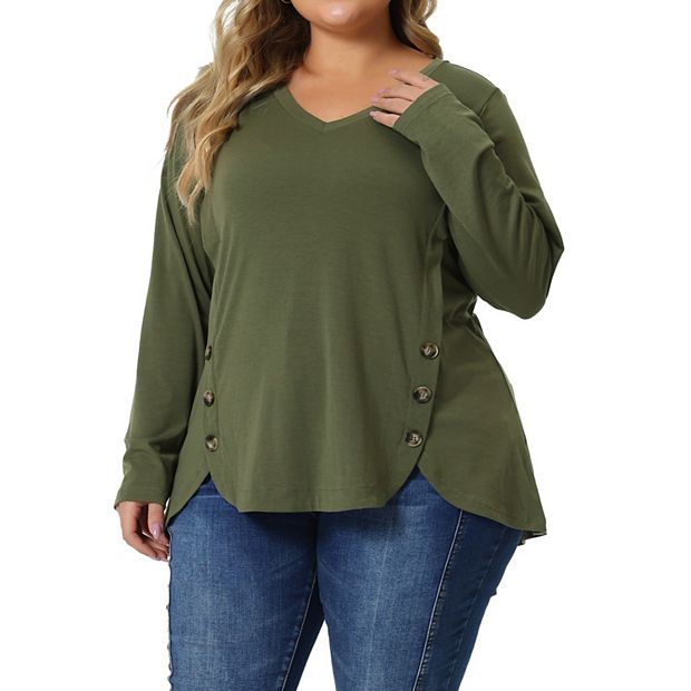 Womens plus size 2024 blouses at kohl's