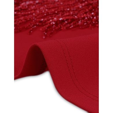 Fringe Top for Women's Sparkly Sleeveless Tie Halter Neck Corset Tank Tops