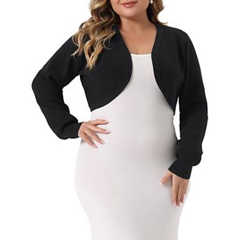 Cardigan for Women Plus Size Long Sleeve Open Front Knit Crop Cardigan Sweaters