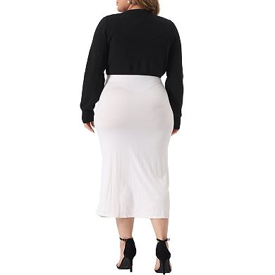 Cardigan for Women Plus Size Long Sleeve Open Front Knit Crop Cardigan Sweaters