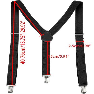 Women's Adjustable Metal Clamp Elastic Suspenders Braces One Size