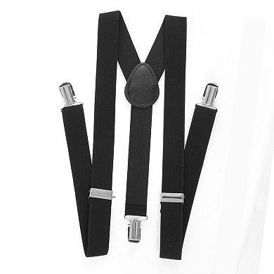 Women's Adjustable Metal Clamp Elastic Suspenders Braces One Size