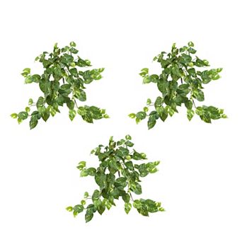 nearly natural 3 pc 30 in Pothos Hanging Bush Set