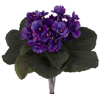 nearly natural 9 in African Violet Artificial Plant