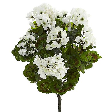 nearly natural 3-pc. UV Resistant Geranium Artificial Bush Set