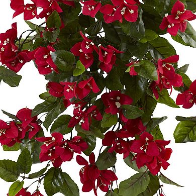 nearly natural 2-pc. 28-in. UV Resistant Bougainvillea Hanging Bush Artificial Plant Set