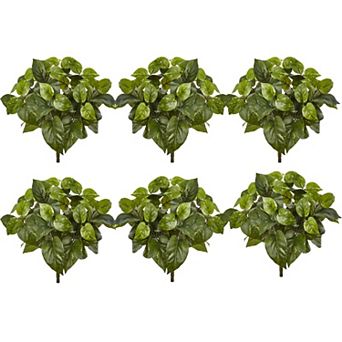 nearly natural 6 pc 16 in Pothos Artificial Plant Set