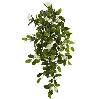 nearly natural 19 in Mixed Stephanotis & Ivy Hanging Artificial Plant