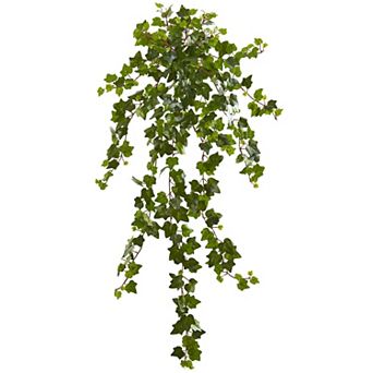 nearly natural 36 in Curly Ivy Artificial Hanging Plant