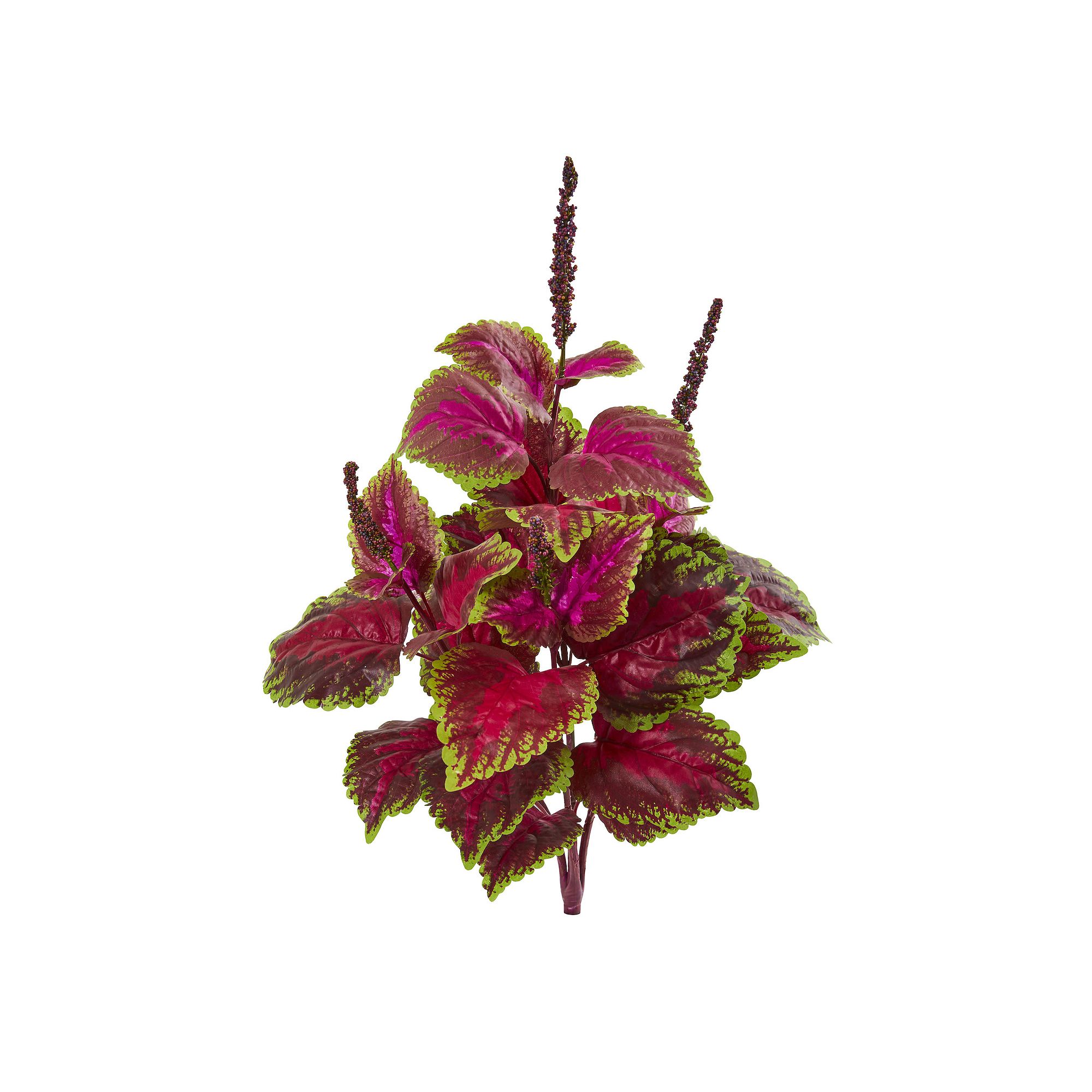 nearly natural 23-in. Coleus Bush Artificial Plant, Pink