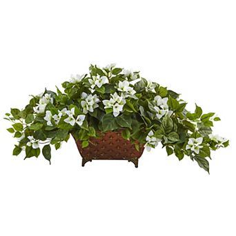nearly natural Bougainvillea in Metal Planter
