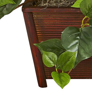 nearly natural Bougainvillea Artificial Plant in Decorative Planter