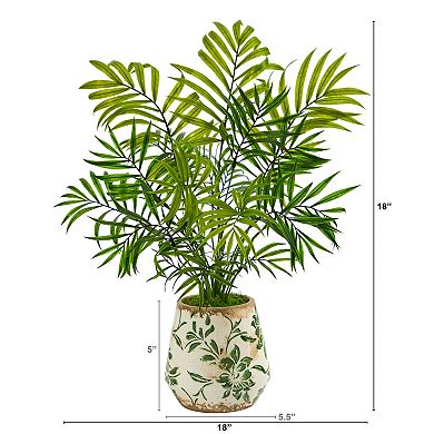 nearly natural Artificial Palm Tree in Floral Vase