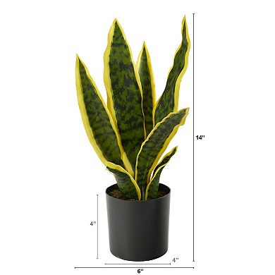 nearly natural 14-in. Sansevieria Artificial Plant