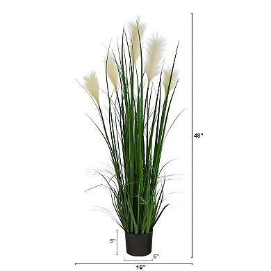 nearly natural 4-ft. Plume Grass Artificial Plant