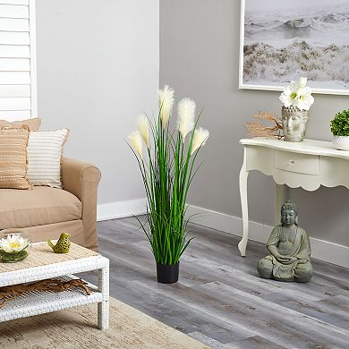 nearly natural 4-ft. Plume Grass Artificial Plant