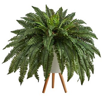 nearly natural 2.5-ft. Boston Fern Artificial Plant in Planter with Legs