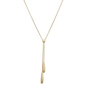 Nine West Gold Tone Lariat Necklace