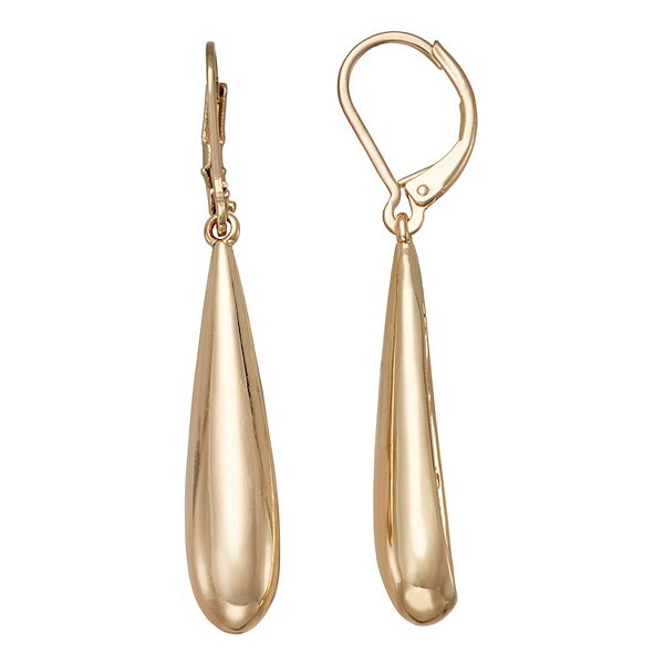 Nine West Gold Tone Drop Earrings