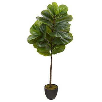 nearly natural 46 in Real Touch Fiddle Leaf Artificial Tree