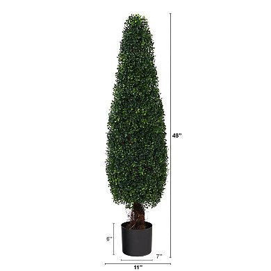 nearly natural 4-ft. UV Resistant Boxwood Topiary Artificial Tree