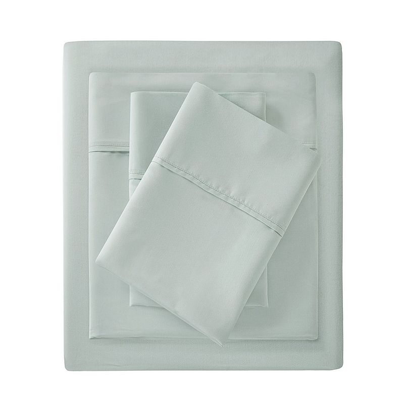 Madison Park 300-Thread Count 100% Organic Cotton Deep Pocket Sheet Set, Blue