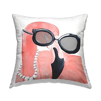 Stupell Home Decor Glam Fashion Pink Flamingo Decorative Throw Pillow