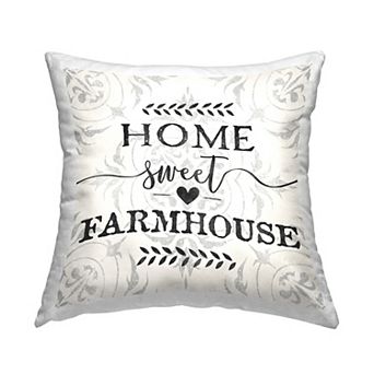 Stupell Home Decor Home Sweet Farmhouse Decorative Throw Pillow