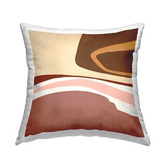 Stupell Home Decor Terracotta Abstract Landscape Decorative Throw Pillow