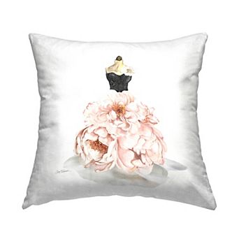 Stupell Home Decor Pink Peonies Mannequin Decorative Throw Pillow