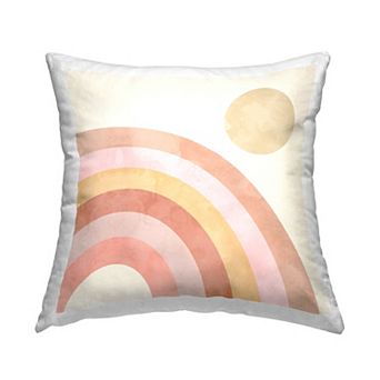 Stupell Home Decor Pink Desert Rainbow Decorative Throw Pillow