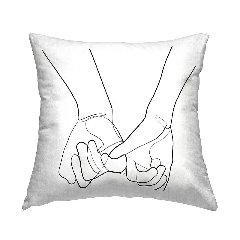 UPC 196216887419 product image for Stupell Home Decor Abstract Couple Holding Hands Decorative Throw Pillow, Black | upcitemdb.com