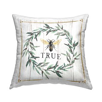Stupell Home Decor Bee True Decorative Throw Pillow