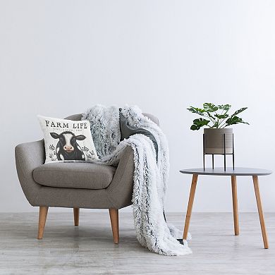 Stupell Home Decor Farm Life Dairy Cow Decorative Throw Pillow