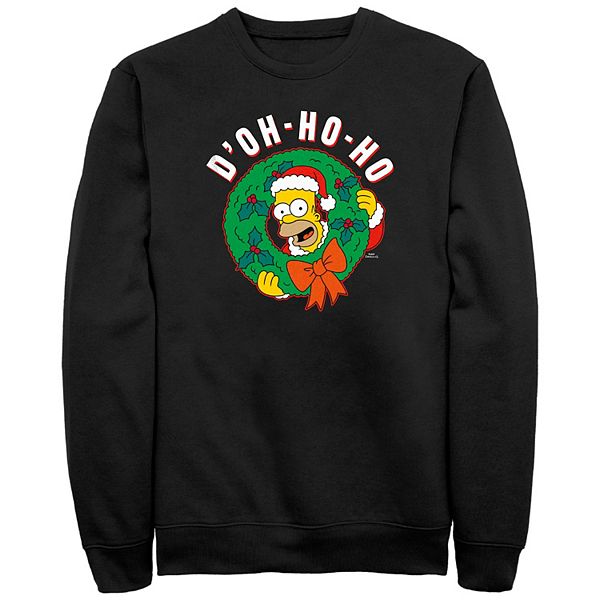 Men's The Simpsons Homer D'Oh Ho Ho Graphic Fleece