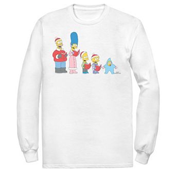 Men's The Simpsons Family Christmas Carolers Graphic Tee