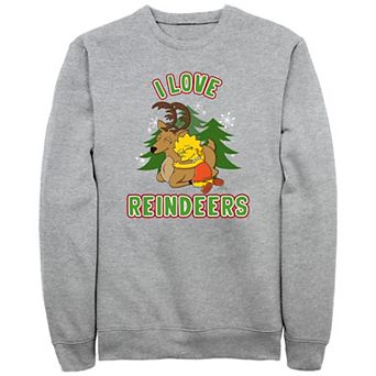 Men's The Simpsons Lisa I Love Reindeers Graphic Fleece