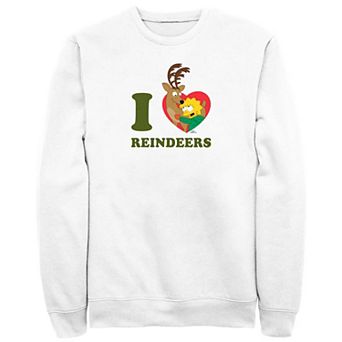 Men's The Simpsons Lisa I Heart Reindeers Graphic Fleece