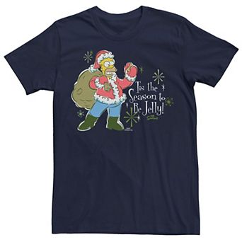 Men's The Simpsons Homer Tis The Season To Be Jelly Graphic Tee
