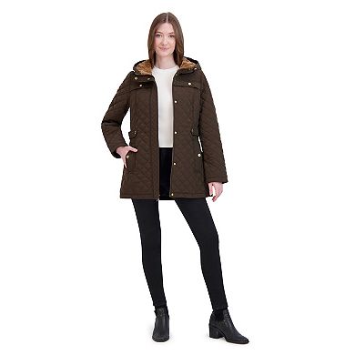 Women's Halitech Quilted Jacket with Faux Fur Hood