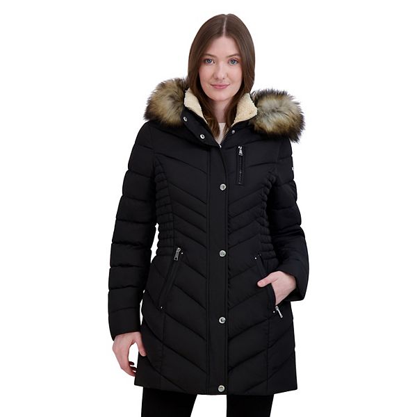 Kohls womens long puffer coat online