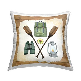 Stupell Home Decor Camping Gear Throw Pillow
