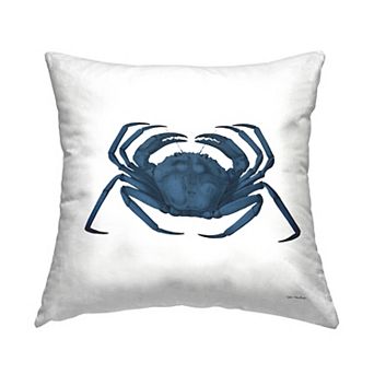 Stupell Home Decor Deep Blue Crab Marine Throw Pillow